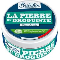 Pierre Ecocert multi-usage solide 300 g – Savon de Marseille et kaolin – Éponge double-face incluse – Produit d'entretien cuisine – Maison Briochin