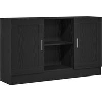 Sideboard/Anrichte/Buffet Schwarz Eichen-Optik 120 x 30,5 x 70 cm Holzwerkstoff LXWW566599