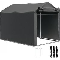 Carpa de Jardín Outside para Herramientas Bicicletas 2,2x1,57x1,65 m de porte à Cremallera imperméable gris Oscuro