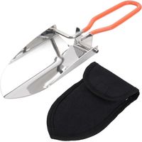 Truelle de jardin pliante, petite bêche à main, bêche de jardinage, bêche de camping pratique, mini-bêche pour la randonnée et les travaux agricoles en extérieur-Orange with Bag