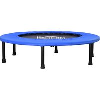 Trampolino elastico per allenamento con 30 molle, acciaio, plastica, PP, Ø91x22.5 cm, nero e blu
