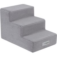 Welsti Hundetreppe 30cm 3 Stufen grau Cord