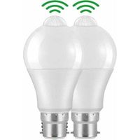 Ampoule LED à baïonnette B22 avec détecteur de mouvement, 12 W, 1020 lm, blanc froid 6000 K, CIR 85, IP42, étanche, économie d'énergie, non dimmable