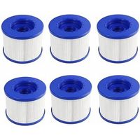 Filtre pour Spa Gonflable Wave - Cartouches de Filtration Standard et Filetées Lot de 6 Compatible avec Cosy Spa, Wave Spa, Clev