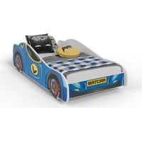 Viking Choice – Lit enfant voiture BACCAR 70x140 avec matelas 7 cm – Cadre FLEX pour meilleur soutien – Design super-héros – Bords arrondis pour sécurité
