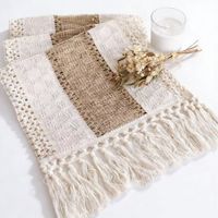 Table Runner - 12 x 72 Inches - Macrame - Boho Rustic Decor for Dining Table Living Room - 1 Piece