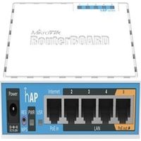 PUNTO DE ACCESO MIKROTIK HAP WIFI 5X 10/100 2.4GHZ L4 BLANCO RB951Ui-2nD