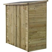 Caseta de jardín adosada LIPKI - 1.79 x 0.90 x 1.76/1.86 m - 1.62 m² - Sin suelo