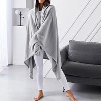 Today Essential manta con capucha gris 115x165 cm suave