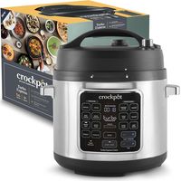 Crock-pot TURBO Express MultiCooker 5.6l, 6 Persone,Programmabile,14 funzioni pre-impostate,Cottura a Pressione, Vapore,Slow Cooker,Rosolatura,Sous Vide,Bollitura,Sterilizzazione,Yogurt,1400W,Argento