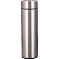 17oz Vacuum Insulated Coffee Mug Double Walled Water Bottle with LED Temp Display Removable Filter T-Silver