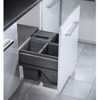Poubelle de cuisine tri sélectif 4 bacs encastrable 52L (4x13L) Hailo AS Cargo 600