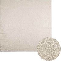 vidaXL Rug "ZIZUR" Cream 240x240 cm Jute Look Indoor and Outdoor
