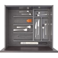 Ninka Besteckeinsatz mit Trenner Basis-Set 3 Tiefe 500/550mm, dunkelgrau