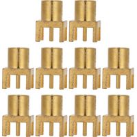 10 connecteurs femelles MCX à souder sur circuit imprimé, 4 broches, fiche jack 50 ohms, matériau OFC