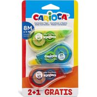 Pack carioca corrector de tape 2+1 - covering - can be rewritten immediately - ideal for any type de paper - color varios