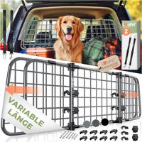 LovPet® Hundegitter Auto, Autoschutzgitter, Trenngitter Universal, verstellbare Breite, Kofferraum Autogitter Maße 30 x 92-152 cm, Anthrazit