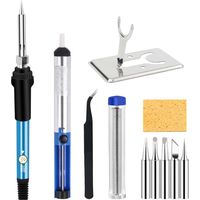 Kit per saldatura, set di saldatori, saldatore, 220 V, utensile per saldatura e dissaldatura, utensile di estrazione, temperatura regolabile, 60-1500 °F (200-450 °C), riparazione elettrodomestici, ute