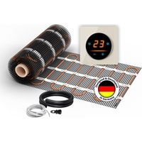Chauffage au sol électrique pour carrelage WARMON CLASSIC LIGHT 100 W/m² + Thermostat WiFi OKE-25 Tactile, cadre verre Garda beige - 14 m²