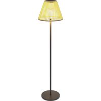 Solar Stehlampe Rattan Solarlampen mit Lichtsensor 25 LED-Lichte Solarleuchte im Boho-Stil Ø33 x 135 cm