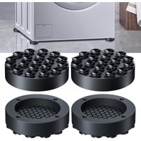 Longziming – Lot de 4 tapis anti-vibrations pour machine à laver – Amortisseurs en silicone antidérapants – Protection contre les vibrations et le bruit