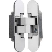 Invisible hinge for doors, Set of 2 invisible hinges for heavy doors, 40 kg load, 180º opening, zamak