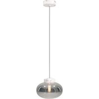 Suspension MOONSTONE verre fumé marbre blanc Ø45 E27 Maxlight
