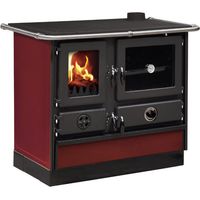 Interstoves – Cuisinière à bois Magnum Thermo MBS en fonte – Sortie droite – Puissance 12kW – Longueur max de bûche 50cm – Économie d’énergie