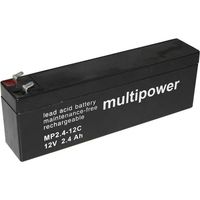 multipower Batería de plomo 12 V 2,4 Ah negra AGM