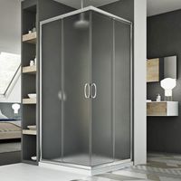 Duschkabine Strukturglas h 185 mod. Junior 80x120 cm