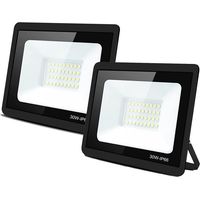 Set mit 2 kaltweißen 30-W-LED-Außenstrahlern, IP66 wasserdichter LED-Fluter für Garten und Außenbeleuchtung