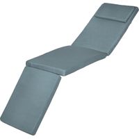 Coussin de transat de luxe LoftLux DC, 175 x 45 x 5 cm, bleu pigeon