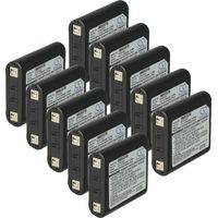 vhbw 10x Batterie compatible avec Motorola Talkabout T9500, T9550, T92 H2O, T8550RCAMO, T8500R, T8500 radio talkie-walkie (700mAh, 3,6V, NiMH)