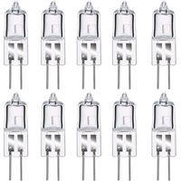 G4 35W 12V halogen bulbs, warm white 2800K, dimmable, clear capsule, 10 pieces