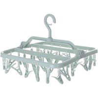 BUNTHAUS Etendoir Chaussette, Etendoir Linge avec 32 Pinces, Sechoir a Linge Pliant Suspendu, Etendoir Linge Interieur Extérieur, pour Chaussettes, sous-Vêtements et Petits Vêtements