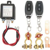 YMYNY Interrupteur de Déconnexion de Batterie à Distance, Interrupteur de Coupure de Voiture DC 12 V, Antivol, Coupe-circuit Principal avec Borne en Cuivre Télécommandée pour Voiture (12V120A)