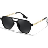 Lunettes de soleil aviateur plates rétro années 70 pour femmes et hommes, style vintage tendance, surdimensionnées, protection UV400 B0145