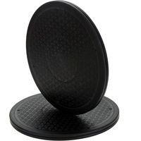 2er-Pack Fitness-Griffpolster für Klimmzüge und Krafttraining, Neopren-Griffe als Alternative zu Handschuhen, für Fitnessstudio, Crossfit und Gewichtheben, Unisex, Schwarz