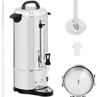 Royal Catering – Cafetière électrique 1200 W – Capacité 9 l pour 60 tasses – Acier inoxydable – Robinet en cuivre avec bac d'égouttage