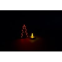 Whadda Kit de soudage, DIY, kit de démarrage, édition de Noël, bougie chauffe-plat et sapin de Noël avec LED clignotantes