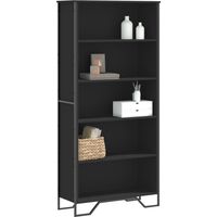 vidaXL Book Cabinet Black 80x31x169 cm Engineered Wood