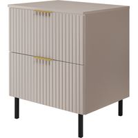 Mobile lavabo, color cashmere, 60 x 77 x 46 cm, maniglia dorata, gambe nere + piano di lavoro