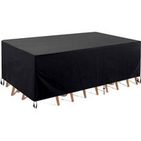 Copertura per mobili da giardino, Copertura per tavolo da giardino rettangolare, Copertura protettiva per mobili, Telo impermeabile anti-UV per mobili da giardino, Copertura per tavolo da esterno in t