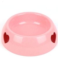 Gamelle et écuelle pour chat Pet Love Single Bowl Small Medium Large Dog Food Bowl Cat Dog Universal Bowl( Rose)