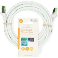 Nedis Cat 8.1-Netzwerkkabel / S/FTP / RJ45 Stecker / RJ45 Stecker / 5.00 m / Rund / LSZH / Weiss / Label
