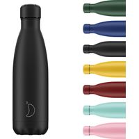 Borraccia Chilly's - Acciaio Inox ed Riutilizzabile - Ermetica, Non Traspirante - Tutta Nera 260ml