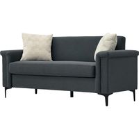 Canapé FX-P22EU-DG SOFA 557-32 Nordic 2-seater Tissu lin Plywood Bois massif GRIS FONCÉ 172×72×82 cm ZIPSOFA