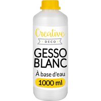 Apprêt Gesso Sous-couche Bois Papier Verre Blanc 1L