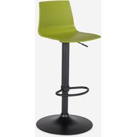 Taburete cocina bar diseño base negro mate ajustable Grand Soleil Imola Matt - Verde Anís