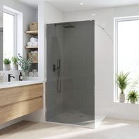 Paroi De Douche Rea Flexi Grey Chrome 100